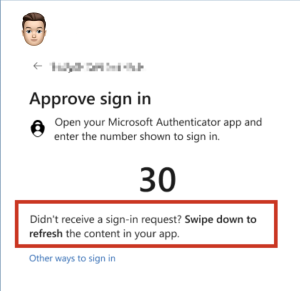 Screenshot of new user sign-in experience